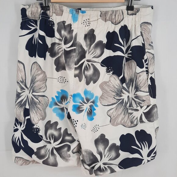 OP Ocean Pacific Hawaiian Swim Trunks Men's Size M Hibiscus Beach Vacation - Picture 4 of 6
